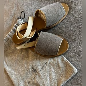 Brunello Cucinelli, signature Monilli flats, size 38 1/2